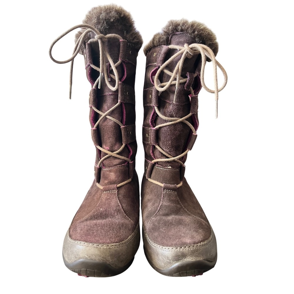 The North Face Womens Snow Winter Boots Suede Leather Lace Up‎ Size 7 Brown - Picture 7 of 7